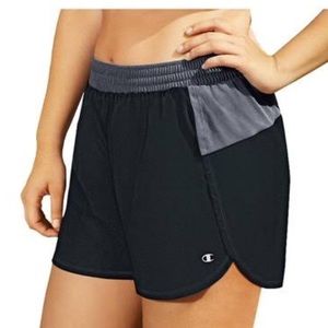 NWT CHAMPION Large Black/Grey Running Shorts